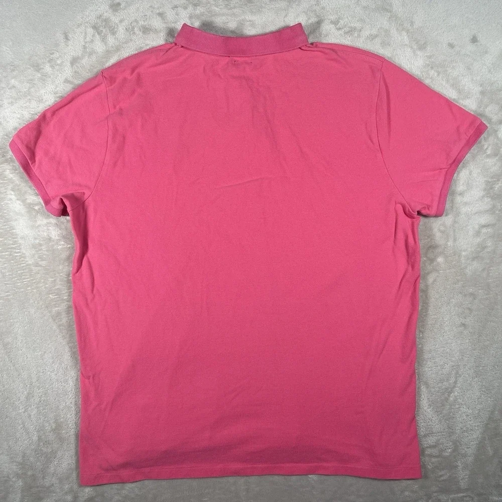 Polo Ralph Lauren Custom Slim Fit Polo Hot Pink Blue‎ Pony Men's XXL